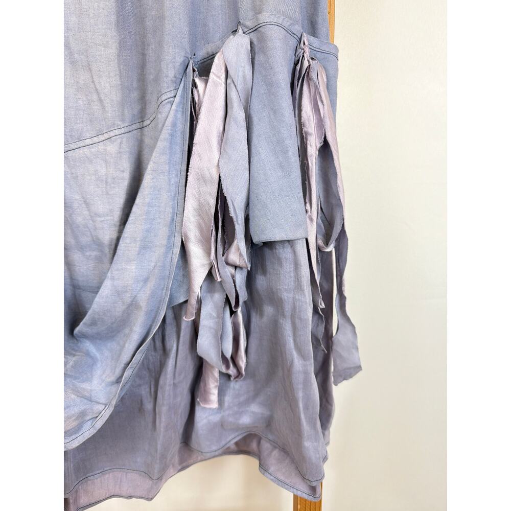 Cynthia Ashby Purple Stretch Waist Layered Ruffled Maxi Skirt Size M L ONE SIZE - Picture 2 of 7